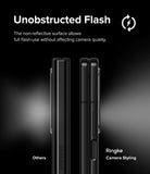 Galaxy Z Fold 4 | Camera Styling - Side-by-side comparison of a phone camera with and without a non-reflective Ringke lens cover.