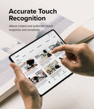 Galaxy Z Fold 4 Screen Protector | Dual Easy Film - Galaxy Z Fold 4 Screen Protector - Hands touching the screen of an unfolded Galaxy Z Fold 4 displaying a YouTube channel.