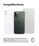 iPhone 11 Pro Case | Fusion Matte - A dark green iPhone 11 Pro centered between two faded, incompatible phone outlines.
