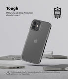 iPhone 12 Mini Case | Fusion Matte - Matte iPhone 12 Mini case floating above a surface with military-grade drop protection badge.