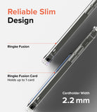 iPhone 12 Pro Max Case | Fusion Card - Clear phone case with a 2.2mm slim cardholder slot for one card.