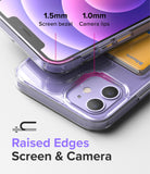 iPhone 12 / 12 Pro Case | Fusion Card - Clear phone case with raised 1.5mm screen bezel and 1.0mm camera lip protection.