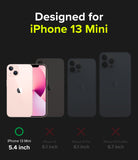 iPhone 13 Mini Case | Fusion-X Design - Ticket Band - Comparison chart showing iPhone 13 Mini is the only compatible model.