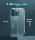 iPhone 13 Pro Max Case | Fusion Matte - Split comparison showing a smudged phone case versus a clean Ringke Fusion case.