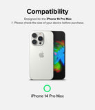 iPhone 14 Pro Max Screen Protector | Full Cover Glass - iPhone 14 Pro Max Screen Protector - Compatibility graphic showing a white iPhone 14 Pro Max with a green checkmark.