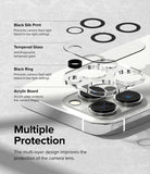 iPhone 14 Pro Max / 14 Pro | Camera Protector Glass [3 Pack] - iPhone 14 Pro Max / 14 Pro | Camera Protector Glass - Exploded view of multi-layer camera lens protector components.