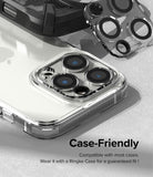 iPhone 14 Pro Max / 14 Pro | Camera Protector Glass [3 Pack] - Clear camera lens protector applied to an iPhone.