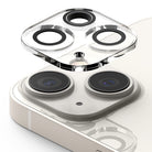 iPhone 14 Plus / 14 | Camera Protector Glass [3 Pack] - iPhone 14 Plus / 14 | Camera Protector Glass - Transparent glass lens protector hovering above iPhone camera lenses.
