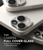 iPhone 14 Plus / 14 | Camera Protector Glass [3 Pack] - Clear glass camera lens protectors installed on iPhone 14 phones.