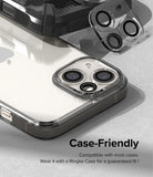 iPhone 14 Plus / 14 | Camera Protector Glass [3 Pack] - iPhone 14 Plus / 14 Camera Protector Glass - Clear lens protector applied to an iPhone camera module with a case.