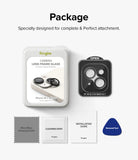 iPhone 14 Plus / 14 | Camera Lens Frame Glass - Packaging contents including lens protectors, wipes, guide, and tool.