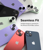 iPhone 14 Plus / 14 | Camera Lens Frame Glass - Multiple colorful iPhone 14 phones arranged to highlight camera lens protectors.