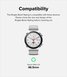 Xiaomi Watch S1 (46mm) 46-01 (ST) Silver - Silver smartwatch with white analog face and grey band on white background.