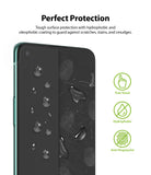 OnePlus 8T / 8T Plus 5G Screen Protector | Dual Easy Film - OnePlus 8T / 8T Plus 5G Screen Protector - Smartphone screen with water droplets and icons for touch, water, and oil.