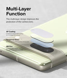 Google Pixel 7 | Camera Protector Glass [3 Pack] - Exploded view of multi-layer camera lens protector on a smartphone.