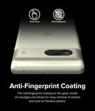 Google Pixel 7 | Camera Protector Glass [3 Pack] - Google Pixel 7 | Camera Protector Glass - Close-up of phone camera with protector, True Touch and Anti-Fingerprint icons.