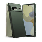 GIFT SET | Google Pixel 7 - Matte dark green Ringke Onyx phone case shown from back and front on a Google Pixel 7.
