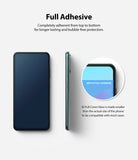 Redmi Note 10 / 10s Screen Protector | Invisible Defender - Redmi Note 10 / 10s Screen Protector - Phone with full-adhesive glass showing case-friendly, smaller-than-screen fit.