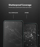 Redmi Note 10 / 10s Screen Protector | Invisible Defender - Comparison showing shattered full cover glass vs others.