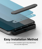 Redmi Note 11 Pro / 11 Pro 5G Screen Protector [2P] | Invisible Defender - Redmi Note 11 Pro / 11 Pro 5G Screen Protector - Exploded view showing a screen protector aligning with a phone via a jig.