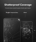 Redmi Note 11 Pro / 11 Pro 5G Screen Protector [2P] | Invisible Defender - Redmi Note 11 Pro / 11 Pro 5G Screen Protector - Comparison showing Ringke glass staying intact versus shattered glass.