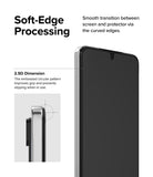 Redmi Note 11 Pro / 11 Pro 5G Screen Protector [2P] | Invisible Defender - Redmi Note 11 Pro / 11 Pro 5G Screen Protector - Diagram showing 2.5D curved edges and soft-edge processing on a smartphone.