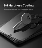 Redmi Note 11 Pro / 11 Pro 5G Screen Protector [2P] | Invisible Defender - Redmi Note 11 Pro / 11 Pro 5G Screen Protector - A metal key resting on a smartphone screen protector showing 9H hardness.