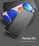 Redmi Note 11 Pro Plus Screen Protector | Invisible Defender Glass [2P] - Redmi Note 11 Pro Plus Screen Protector - Tempered glass film hovering over a smartphone screen with a perfect fit.