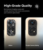 Redmi Note 11S | Camera Styling - Comparison showing a cracked phone camera lens versus a protected, intact lens.