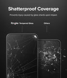 Redmi Note 11 / 11S Screen Protector [2P] | Invisible Defender - Redmi Note 11 / 11S Screen Protector - Comparison showing Ringke tempered glass staying intact versus shattered glass.