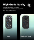 Redmi Note 11 | Camera Styling - Comparison of a cracked phone camera lens versus one protected by a Ringke aluminum cover.
