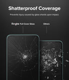 Redmi Note 11T 5G / Poco M4 Pro 5G Screen Protector | Invisible Defender - Redmi Note 11T 5G / Poco M4 Pro 5G Screen Protector - Comparison showing shattered Ringke glass held together vs. loose shards.