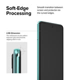 Redmi Note 11T 5G / Poco M4 Pro 5G Screen Protector | Invisible Defender - Redmi Note 11T 5G Screen Protector - Close-up of a smartphone screen with curved edges and 2.5D soft-edge glass protection.