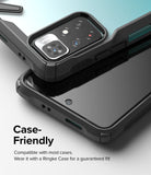 Redmi Note 11T 5G / Poco M4 Pro 5G Screen Protector | Invisible Defender - Redmi Note 11T 5G / Poco M4 Pro 5G Screen Protector - Smartphone in a rugged black case showing a clear screen protector.