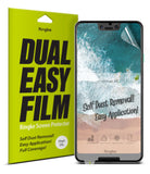 Google Pixel 3 XL Screen Protector | Dual Easy Film - Ringke screen protector packaging next to a phone with film.