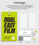 Google Pixel 3 XL Screen Protector | Dual Easy Film - Package contents including two screen protectors, wipes, and tools.