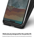 Google Pixel 3 XL Screen Protector | Dual Easy Film - Close-up of a phone screen protector with a grid overlay.