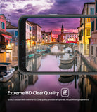 Google Pixel 4 XL Screen Protector | Dual Easy Film - Google Pixel 4 XL Screen Protector - Smartphone displaying a vibrant canal scene with boats, highlighting screen clarity.