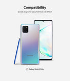 Galaxy Note 10 Lite Screen Protector | Dual Easy Film - Galaxy Note 10 Lite Screen Protector - Front and back views of a Galaxy Note 10 Lite with a blue S Pen on white background.