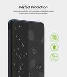 Mi 10 / 10 Pro Screen Protector | Dual Easy Film - Mi 10 / 10 Pro Screen Protector - Smartphone screen with water droplets and icons for anti-fingerprint, hydrophobic, and touch.