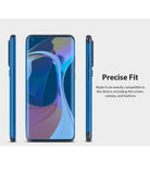 Mi 10 / 10 Pro Screen Protector | Dual Easy Film - Mi 10 / 10 Pro Screen Protector - Front and side views of a smartphone showing a precise screen protector fit.