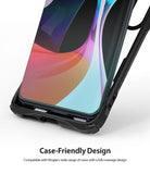 Mi 10 / 10 Pro Screen Protector | Dual Easy Film - Close-up of a smartphone screen protector fitting inside a black case.