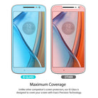 Moto G4 Screen Protector | Glass - Comparison of full-coverage ID Glass versus partial-coverage competitor screen protector.