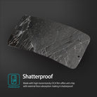 Moto G4 Screen Protector | Glass - Moto G4 Screen Protector - A shattered glass screen protector held together by anti-chip film against a dark background.