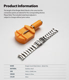 Galaxy Watch Active 2 (40mm) | Metal One Band [Silver] - Silver stainless steel watch band and orange link adjuster tool.