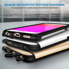 iPhone 6s / 6 Case | Max - Royal Gold - Stack of three phones in cases with integrated port dust caps.