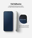 iPhone 12 Mini Screen Protector | Invisible Defender Glass - iPhone 12 Mini Screen Protector - Front and side views of phone showing full adhesive coverage and case-friendly design.
