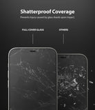 iPhone 12 Pro Max Screen Protector | Invisible Defender Glass - Comparison of a crack-resistant screen protector vs. shattered glass.