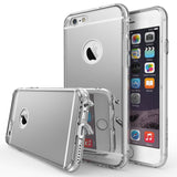 iPhone 6s / 6 Case | Mirror - Reflective silver phone case shown from back and front angles on a white background.