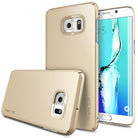 Galaxy S6 Edge Plus Case | Slim - Royal gold slim phone case shown from back and side angles on a Galaxy S6 Edge Plus.